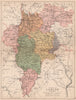 COUNTY CARLOW. Antique county map. Leinster. Ireland. BARTHOLOMEW 1882 old