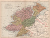 COUNTY DONEGAL. Antique county map. Ulster. Ireland. BARTHOLOMEW 1882 old