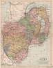 COUNTY DOWN. Antique county map. Ulster Belfast Lisburn Bangor. BARTHOLOMEW 1882