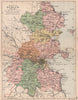 COUNTY DUBLIN. Antique county map. Leinster. Ireland. BARTHOLOMEW 1882 old