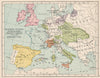 EUROPE 1713-14. Treaties of Utrecht & Rastadt. British Minorca 1907 old map