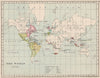 EUROPEAN EMPIRES IN 1772. British French Spanish Portuguese Dutch 1907 old map