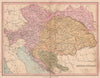AUSTRIA-HUNGARY. Dalmatia Galicia Transylvania Bohemia &c. COLLINS 1880 map