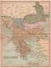 BALKANS. Turkey In Europe Greece Eastern Roumelia Roumania. COLLINS 1880 map