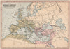 4TH CENTURY EUROPE. The Roman Empire (Eastern & Western) . COLLINS 1880 map