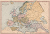 EUROPE 1878. Showing 19C key battles/dates. COLLINS 1880 old antique map chart
