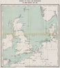FIRST WORLD WAR.Sphere of Naval Air operations in home waters,1914-1916 1928 map
