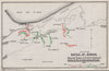 FIRST WORLD WAR. Battle of Romani. Egypt. British & Turkish positions 1935 map