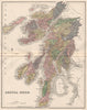 ARGYLLSHIRE. Antique county map. Parishes. Inverary. Scotland. LIZARS 1885