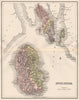 BUTESHIRE. County of Bute. Isle of Arran. Rothesay. Parishes. LIZARS 1885 map