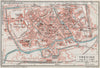 TREVISO. Vintage town city map plan. Italy 1924 old antique chart