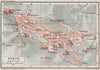 ASSISI. Vintage town city map plan. Italy 1924 old antique chart