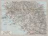 ITALIA CENTRALE. Vintage map plan. Central Italy. Railways 1924 old