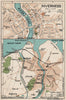 INVERNESS. Vintage town city map plan. Scotland 1932 old vintage chart