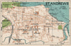ST. ANDREWS. Vintage town city map plan. Scotland 1932 old vintage chart