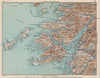 SCOTTISH HIGHLANDS. Mull Loch Linnhe. Coll Eigg Tiree. Vintage map plan 1932