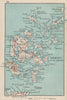 ORKNEY ISLANDS. Vintage map plan. Kirkwall Hoy Scotland 1932 old vintage