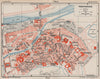 PERPIGNAN. Vintage town city map plan. Pyrénées-Orientales 1933 old