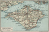 ISLE OF WIGHT. Vintage map plan. Isle of Wight 1930 old vintage chart