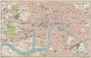 CENTRAL BRISTOL. Vintage town city map plan. Gloucestershire 1930 old