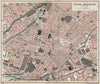 CENTRAL MANCHESTER. Vintage town city map plan. Lancashire 1930 old