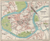 SHREWSBURY. Vintage town city map plan. Shropshire 1930 old vintage chart