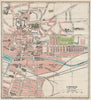 LINCOLN. Vintage town city map plan. Lincolnshire 1930 old vintage chart