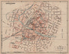NARBONNE. Vintage town city map plan. Aude 1921 old antique chart