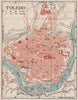 TOLEDO. Vintage town city map plan. Spain 1930 old vintage chart