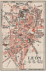 LEON LEÓN. Vintage town city map plan. Spain 1930 old vintage chart