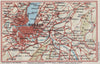 ENVIRONS OF GENEVA GENÈVE GENF. Vintage map plan. Switzerland 1948 old