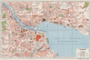 LUCERNE LUZERN. Vintage town city map plan. Switzerland 1948 old vintage