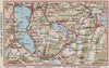 LAKE OF ZUG AND EINSIEDELN. Cham Goldau Küssnacht. Vintage map. Switzerland 1948