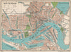 ROTTERDAM. Vintage town city map plan. Netherlands 1933 old vintage chart
