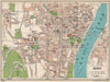 BONN. Vintage town city map plan. Germany 1933 old vintage chart