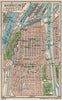 MANNHEIM. Vintage town city map plan. Germany 1933 old vintage chart