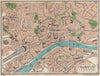 FRANKFURT. Vintage town city map plan. Germany 1933 old vintage chart
