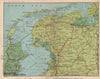 NORTH NETHERLANDS. Vintage map plan. Amsterdam Friesand Groningen Drente 1933