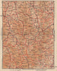 MASSIF CENTRAL. Monts Livradois Forez Velay Vivarais Lyonnais Margeride 1954 map