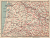 LANDES. Côte d'argent. Arcachon Dax Auch Agen Mont-de-Marsan. Aquitaine 1954 map