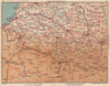 PYRÉNÉES WEST.Biarritz Bayonne Dax Pau Tarbes Pamplona Lourdes Bagnères 1954 map