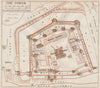 TOWER OF LONDON. Vintage map plan 1927 old vintage chart