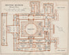 BRITISH MUSEUM. Ground floor vintage map plan. London 1927 old vintage