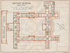BRITISH MUSEUM. Upper floor vintage map plan. London 1927 old vintage