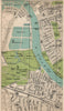 LONDON SW. Putney Barn Elms Fulham Castelnau Barnes Common 1927 old map