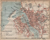 BOULOGNE-SUR-MER. Vintage town city map plan. Pas-de-Calais 1920 old