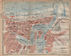 DIEPPE. Vintage town city map plan. Seine-Maritime 1920 old antique chart