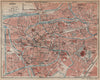 GHENT. Vintage town city map plan. Belgium 1920 old antique chart