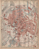 LOUVAIN (LEUVEN) . Vintage town city map plan. Belgium 1920 old antique