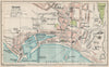 DOVER. Vintage town city map plan. Kent 1950 old vintage chart
